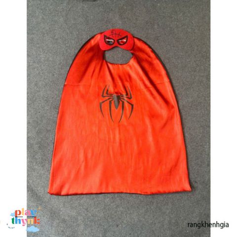 Áo choàng Siêu Nhân Nhện cho Trẻ Em - Kèm Mặt Nạ, Chất Liệu Nhẹ Nhàng, Phù Hợp Vui Chơi Trong Nhà và Ngoài Trời - BTB01