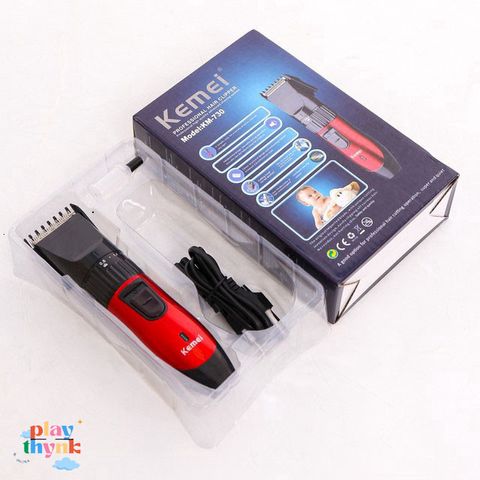 Máy Cắt Tóc Trẻ Em Kemei KM-730 - Tông Đơ An Toàn, Dễ Dùng Cho Bé, Giải Pháp Cắt Tóc Tại Nhà Thoải Mái, Hàng Chính Hãng