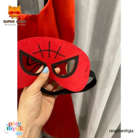 Bộ Đồ Siêu Anh Hùng Nhện Cho Bé - Áo Choàng, Mũ Chùm Đầu, Thời Trang Hóa Trang Sinh Nhật, Halloween, Phù Hợp 12-33kg