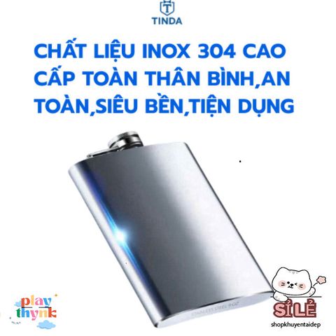 Bình Tông Inox CCCP Đựng Rượu Chất Lượng Cao Kèm Túi Da, Nhiều Kích Thước 0.25L-5L, Lý Tưởng Cho Du Lịch, Quà Tặng Nam Giới