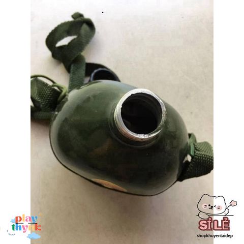 Bình Nhôm Xanh Dương Lính Cũ Vintage - Bình Tông Đeo Dù 1L/1.5L/3L Thể Thao Du Lịch Phong Cách Hoài Niệm