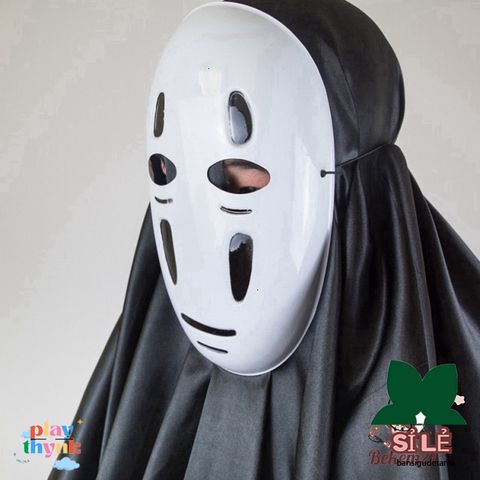 Bộ trang phục cosplay Vô Diện - Áo choàng đen và mặt nạ, đồ cosplays độc đáo cho cả trẻ em và người lớn, thích hợp cho mọi dịp.