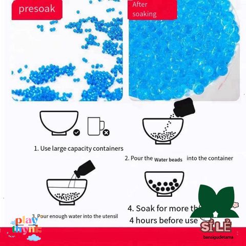 Gói 50000 Viên Hạt Nở Trang Trí Hoa 7-8mm - Dẻo Dai, Hút Nước Hiệu Quả, Sử Dụng Trong Trang Trí Đồ Nghệ Thuật và Cây Cảnh