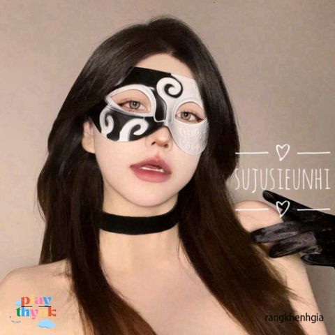 Mặt Nạ Hóa Trang Nửa Mặt - Phụ Kiện Halloween Độc Đáo Cho Công Chúa & Quý Ông - Thích Hợp Cho Tiệc Tùng & Lễ Hội