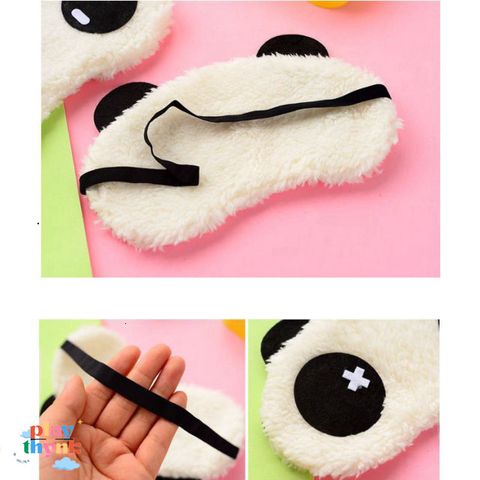 Khăn bịt mắt ngủ gấu trúc mềm mại - Thiết kế dễ thương, chống sáng cho giấc ngủ ngon từ shop Bansigudetama