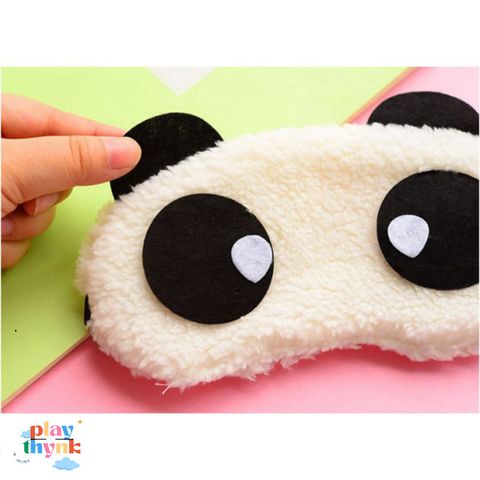 Khăn bịt mắt ngủ gấu trúc mềm mại - Thiết kế dễ thương, chống sáng cho giấc ngủ ngon từ shop Bansigudetama
