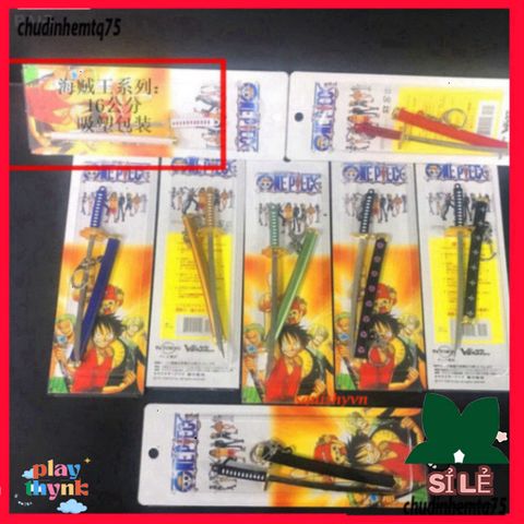 Móc Khóa Kim Loại Zoro Katana One Piece 15.5cm - Thép Không Gỉ An Toàn, Quà Tặng Fan Anime, Mô Hình Kiếm Độc Quyền