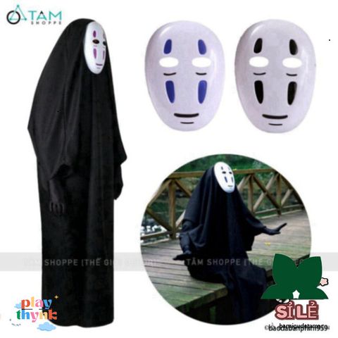 Bộ Trang Phục Halloween Vô Diện Cosplay - Áo, Mặt Nạ & Găng Tay Đen Cho Mọi Lứa Tuổi - Lựa Chọn Hoàn Hảo Dịp Hóa Trang