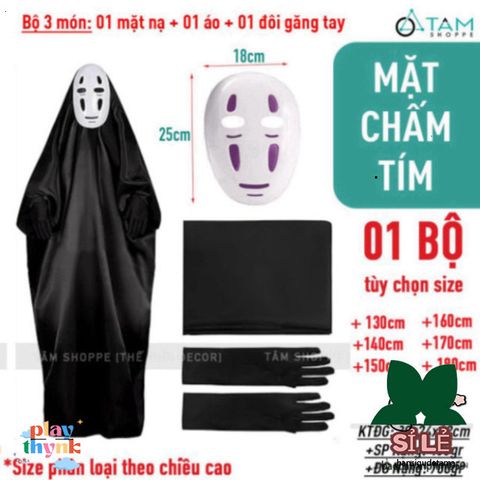 Bộ Trang Phục Halloween Vô Diện Cosplay - Áo, Mặt Nạ & Găng Tay Đen Cho Mọi Lứa Tuổi - Lựa Chọn Hoàn Hảo Dịp Hóa Trang