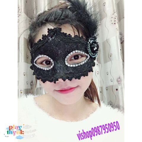 Mặt Nạ Trang Trí Lông Vũ Độc Đáo Có Đèn - Phụ Kiện Thời Trang Gudetama Sáng Tạo, Quà Tặng Dành Cho Fan