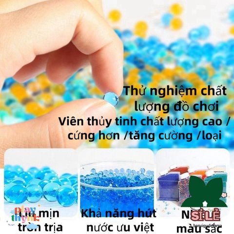 Hạt Nở Thủy Tinh 7mm An Toàn Cho Trẻ Em - Đa Màu, Thân Thiện Môi Trường, Thú Vị Để Chơi & Trang Trí
