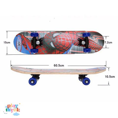 Ván trượt Người Nhện trẻ em - Skateboard siêu anh hùng cho bé - Chất liệu cao cấp, nhiều màu sắc vui tươi, thiết kế an toàn