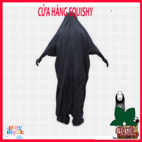 Bộ Cosplay Vô Diện Phong Cách Spirited Away - Gồm Mặt Nạ, Áo Body & Găng Tay, Size S-XL, Trang Phục Hóa Trang Halloween