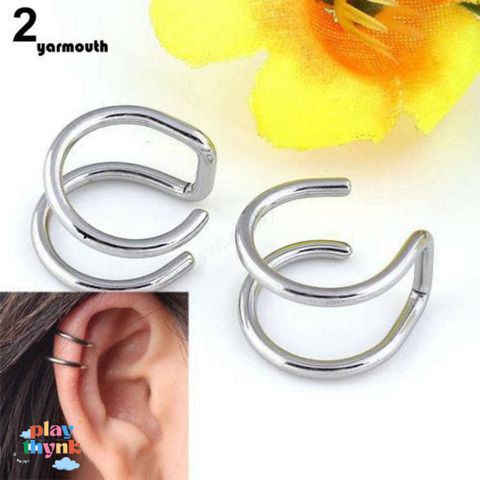 Khuyên Vành Tai Kim Loại Unisex Cuff - Trang Sức Không Xuyên Thấu Đơn Giản, Phong Cách Thời Trang Hàng Ngày, Quà Tặng Bạn Bè