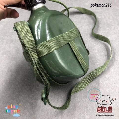 Bình đựng nước 3 Lít kiểu lính cổ điển - Bình tông nhôm chống gỉ, đồ dùng dã ngoại hoàn hảo cho chuyến đi phượt