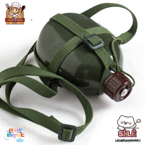 Bình Tông 1L Quân Đội - Đựng Rượu, Nước Nhôm Bền Chắc, Thiết Kế Dành Cho Phượt Thủ, Giữ Nhiệt Tối Đa