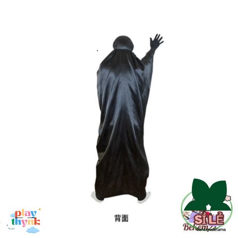 Bộ Trang Phục Kaonashi Cosplay Spirited Away - Áo Choàng Đen và Mặt Nạ Vô Diện Dành Cho Trẻ Em và Người Lớn
