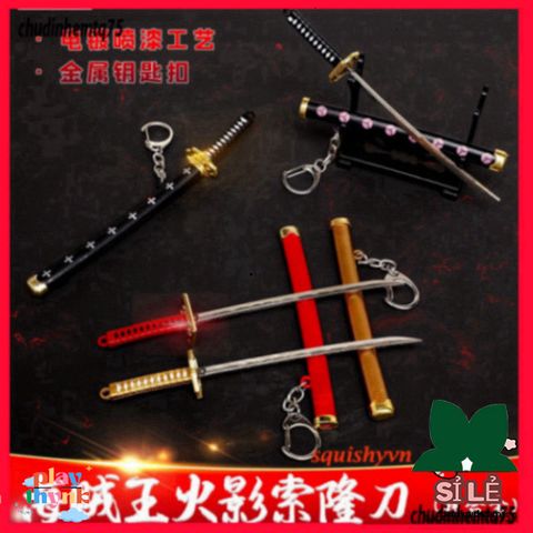 Móc Khóa Kiếm Katana Zoro One Piece 16cm Kim Loại Không Gỉ - Quà Tặng Anime & Phụ Kiện Thời Trang Độc Đáo