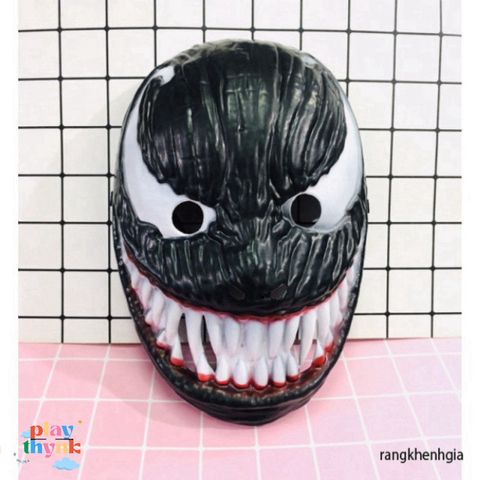 Mặt Nạ Venom & Spider-Man Đen - Mặt Nạ Cosplay Dành Cho Tín Đồ Siêu Anh Hùng - Đạo Cụ Halloween Thú Vị