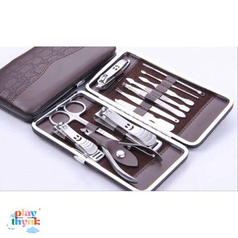Bộ 12 Dụng Cụ Chăm Sóc Móng Cao Cấp - Bộ Kềm Chất Liệu Thép Không Gỉ Hộp Sang Trọng, Phù Hợp Làm Quà Tặng