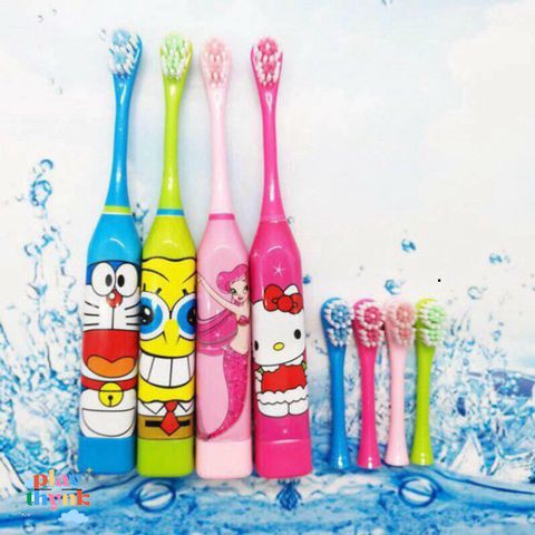 Bàn Chải Điện Thông Minh Dễ Thương Cho Trẻ Em - Giúp Làm Sạch Răng Hàng Ngày Với Nhân Vật Gudetama Khuyến Khích Trẻ Đánh Răng