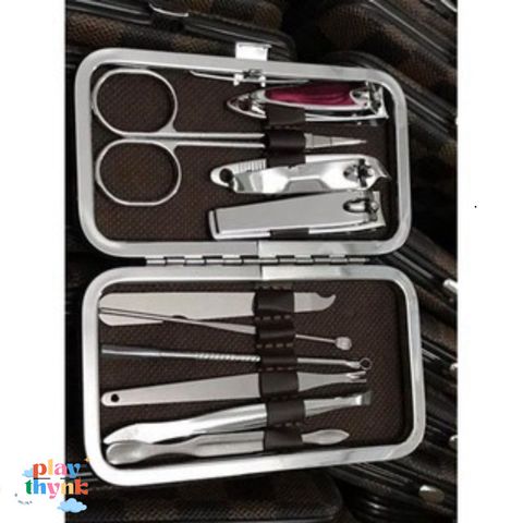 Bộ Dụng Cụ Chăm Sóc Cá Nhân 10 Món - Bộ Bấm Móng, Kéo Cắt Lông Mũi, Nhíp Nhổ Lông - Thép Không Gỉ, Tiện Ích Cho Gia Đình