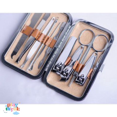 Bộ Dụng Cụ Chăm Sóc Cá Nhân 10 Món - Bộ Bấm Móng, Kéo Cắt Lông Mũi, Nhíp Nhổ Lông - Thép Không Gỉ, Tiện Ích Cho Gia Đình