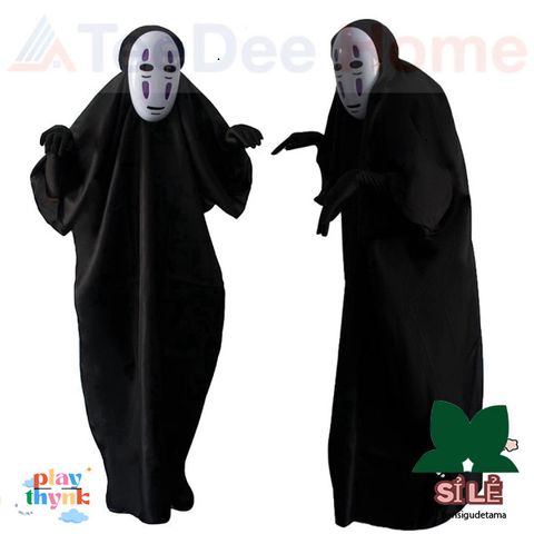 Bộ Trang Phục Halloween Vô Diện Cho Trẻ Em - Đồ Hóa Trang Cosplay An Toàn, Chất Liệu Nhẹ Mát, Gồm Áo Choàng, Mặt Nạ, Găng Tay