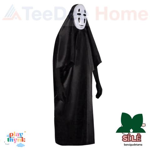 Bộ Trang Phục Halloween Vô Diện Cho Trẻ Em - Đồ Hóa Trang Cosplay An Toàn, Chất Liệu Nhẹ Mát, Gồm Áo Choàng, Mặt Nạ, Găng Tay
