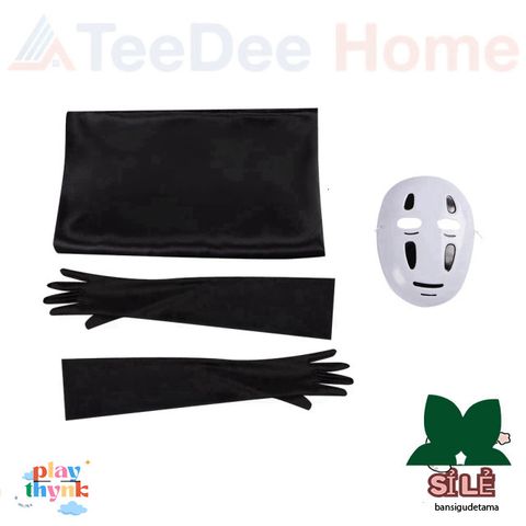 Bộ Trang Phục Halloween Vô Diện Cho Trẻ Em - Đồ Hóa Trang Cosplay An Toàn, Chất Liệu Nhẹ Mát, Gồm Áo Choàng, Mặt Nạ, Găng Tay