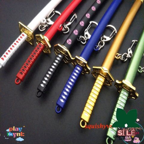 Móc Khóa Kiếm Zoro Law One Piece - Katana Kim Loại Không Gỉ 16cm, Quà Tặng Dành Cho Fan Anime, Sưu Tầm Độc Đáo