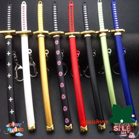 Móc Khóa Kiếm Zoro Law One Piece - Katana Kim Loại Không Gỉ 16cm, Quà Tặng Dành Cho Fan Anime, Sưu Tầm Độc Đáo