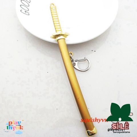 Móc Khóa Kiếm Zoro Law One Piece - Katana Kim Loại Không Gỉ 16cm, Quà Tặng Dành Cho Fan Anime, Sưu Tầm Độc Đáo
