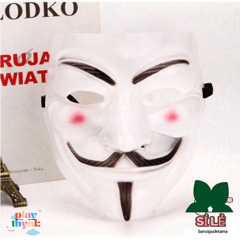 Mặt Nạ Hacker Anonymous Độc Đáo (Vàng, Bạc, Đen, Trắng) - Phụ Kiện Cosplay Thời Trang Độc Lạ cho Fan công nghệ