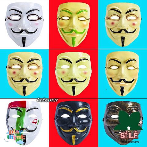 Mặt Nạ Hacker Anonymous 2020 - Phụ Kiện Hóa Trang Halloween và Tiệc Tùng, Chất Liệu Nhựa Dẻo, Độc Đáo và Thời Trang
