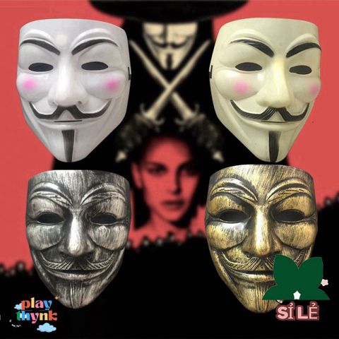 Mặt Nạ Hacker Anonymous 2020 - Phụ Kiện Hóa Trang Halloween và Tiệc Tùng, Chất Liệu Nhựa Dẻo, Độc Đáo và Thời Trang