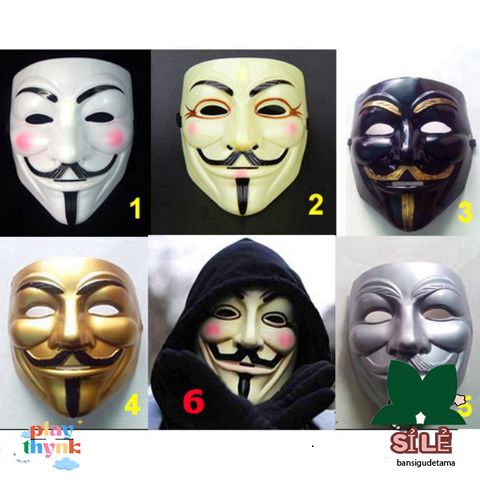 Mặt Nạ Hacker Anonymous 2020 - Phụ Kiện Hóa Trang Halloween và Tiệc Tùng, Chất Liệu Nhựa Dẻo, Độc Đáo và Thời Trang