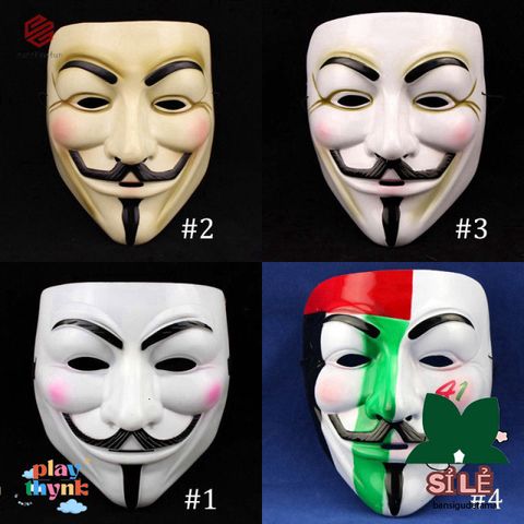 Mặt Nạ Hacker Anonymous 2020 - Phụ Kiện Hóa Trang Halloween và Tiệc Tùng, Chất Liệu Nhựa Dẻo, Độc Đáo và Thời Trang