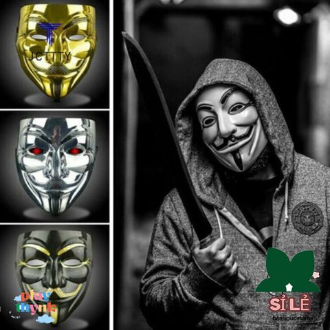 Khẩu Trang Guy Fawkes V for Vendetta - Mặt Nạ Halloween Phụ Kiện Tiệc Tùng Người Lớn - Đạo Cụ COS Huyền Bí