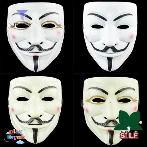 Khẩu Trang Guy Fawkes V for Vendetta - Mặt Nạ Halloween Phụ Kiện Tiệc Tùng Người Lớn - Đạo Cụ COS Huyền Bí