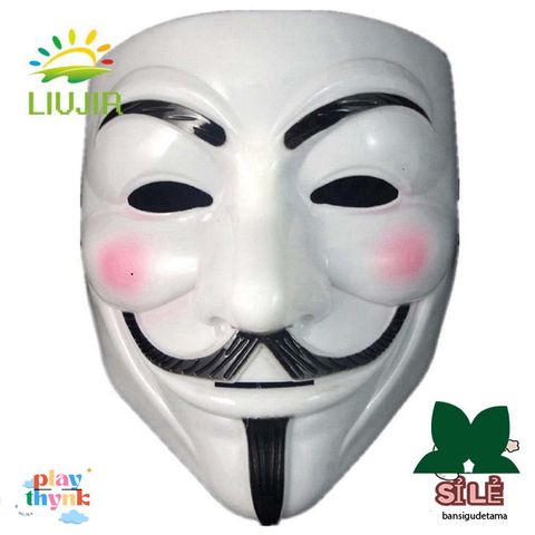 Mặt Nạ Toàn Mặt V for Vendetta - Phụ Kiện Halloween Độc Đáo Cho Bữa Tiệc, Cosplay và Hacker