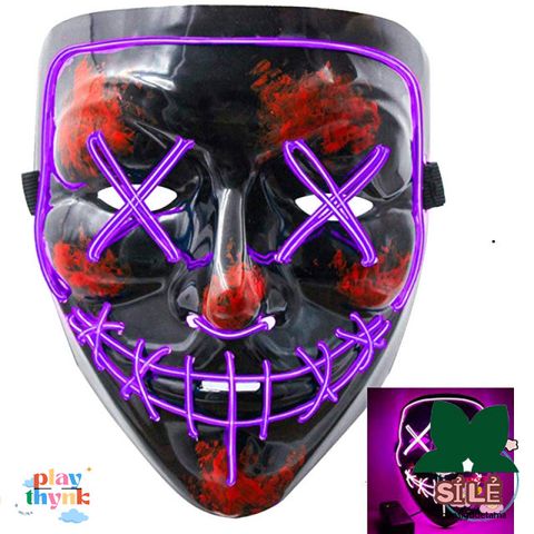 Mặt Nạ LED 7 Màu Halloween Phát Sáng - Phụ Kiện Hóa Trang Bí Ẩn Cho TikTok, Quà Tặng Độc Đáo Cho Tiệc Tùng