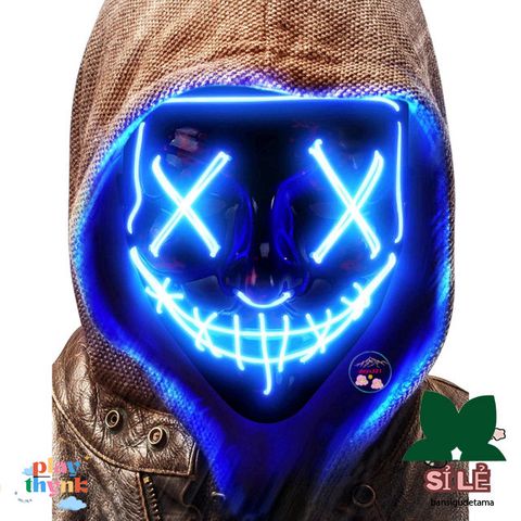 Mặt Nạ LED 7 Màu Halloween Phát Sáng - Phụ Kiện Hóa Trang Bí Ẩn Cho TikTok, Quà Tặng Độc Đáo Cho Tiệc Tùng