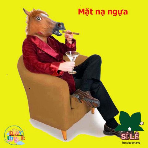 Mặt Nạ Ngựa Halloween - Ngựa Vằn, Ngựa Nâu, Ngựa Trắng - Đạo Cụ Quay Video TikTok và Hóa Trang Lễ Hội