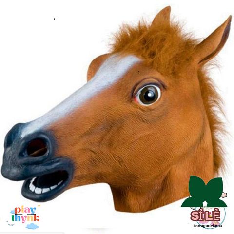 Mặt Nạ Ngựa Halloween - Ngựa Vằn, Ngựa Nâu, Ngựa Trắng - Đạo Cụ Quay Video TikTok và Hóa Trang Lễ Hội