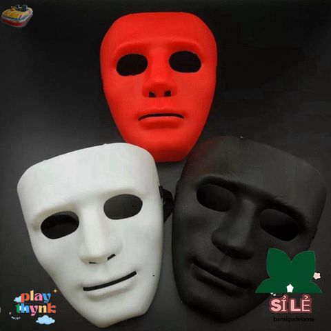 Mặt Nạ Đen Trắng Cosplay Unisex - Phụ Kiện Thời Trang cho Buổi Tiệc Khiêu Vũ Đường Phố, Halloween và Lễ Hội Hóa Trang