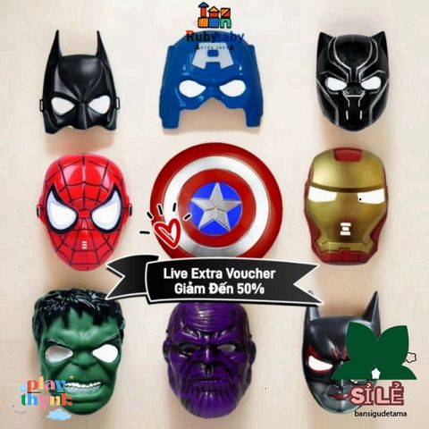 Mặt nạ Spider-Man cho trẻ em - Phụ kiện siêu anh hùng an toàn cho Halloween và cosplay Marvel, đồ chơi sáng tạo thú vị