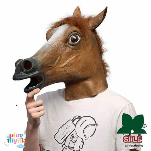 Mặt Nạ Ngựa Cosplay Halloween - Phụ Kiện Hóa Trang Silicone Độc Đáo Cho Bữa Tiệc và Lễ Hội