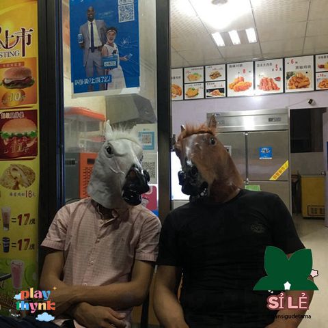 Mặt Nạ Ngựa Cosplay Halloween - Phụ Kiện Hóa Trang Silicone Độc Đáo Cho Bữa Tiệc và Lễ Hội