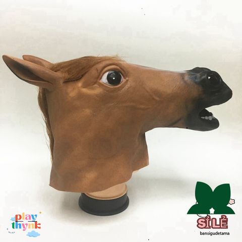 Mặt Nạ Ngựa Cosplay Halloween - Phụ Kiện Hóa Trang Silicone Độc Đáo Cho Bữa Tiệc và Lễ Hội